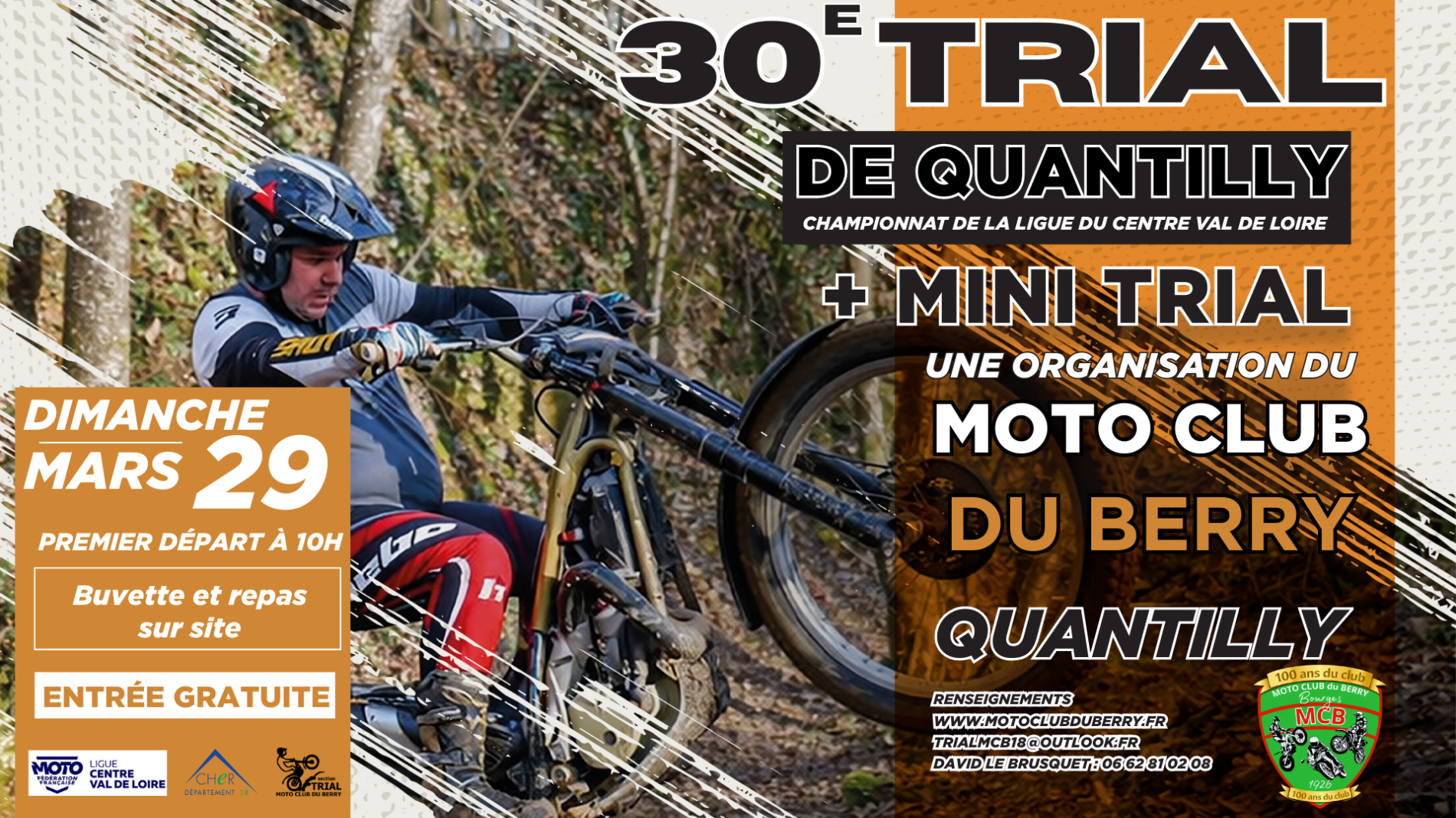 Urban 2 Roues sera présent au 30ᵉ Trial de Quantilly !